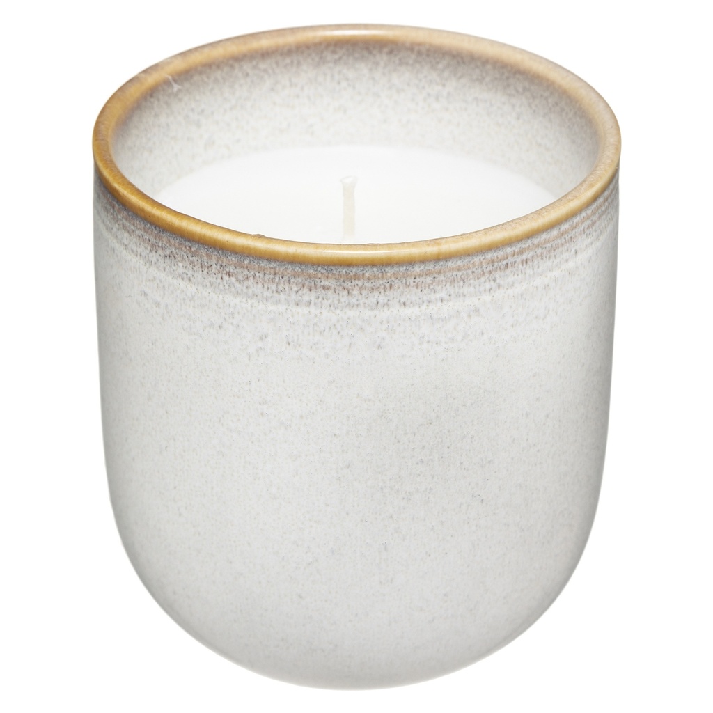 Bougie parfumée à la vanille et épices avec pot en céramique