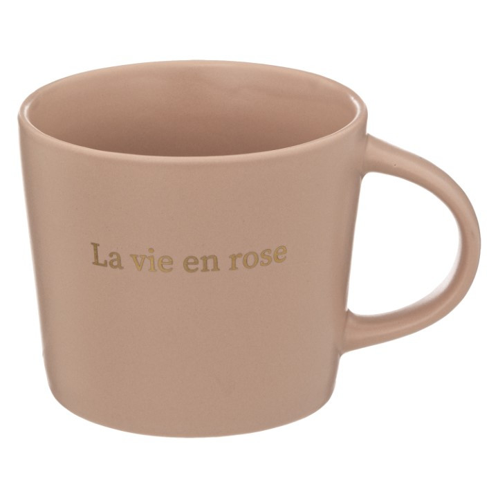 Mug "La vie en rose" rose 32cl  