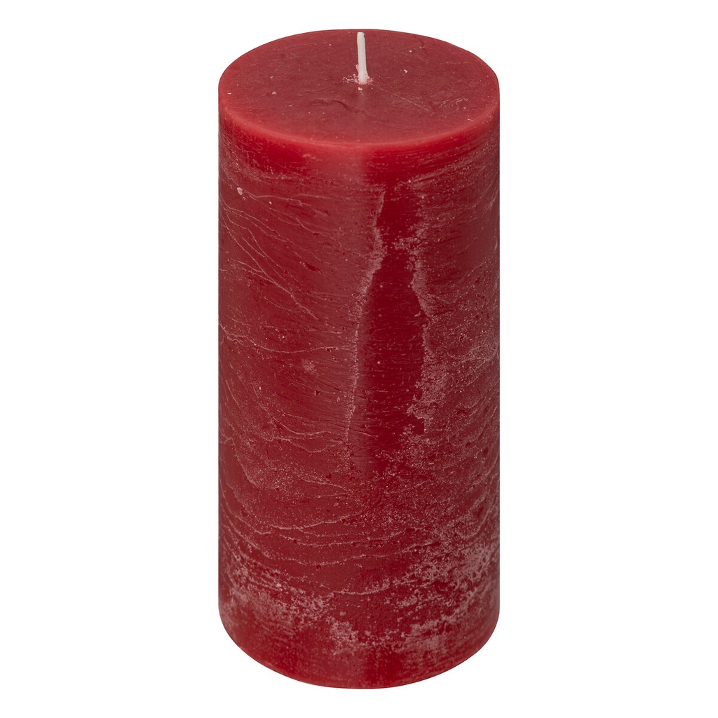 Bougie ronde olia rouge 6.8x14