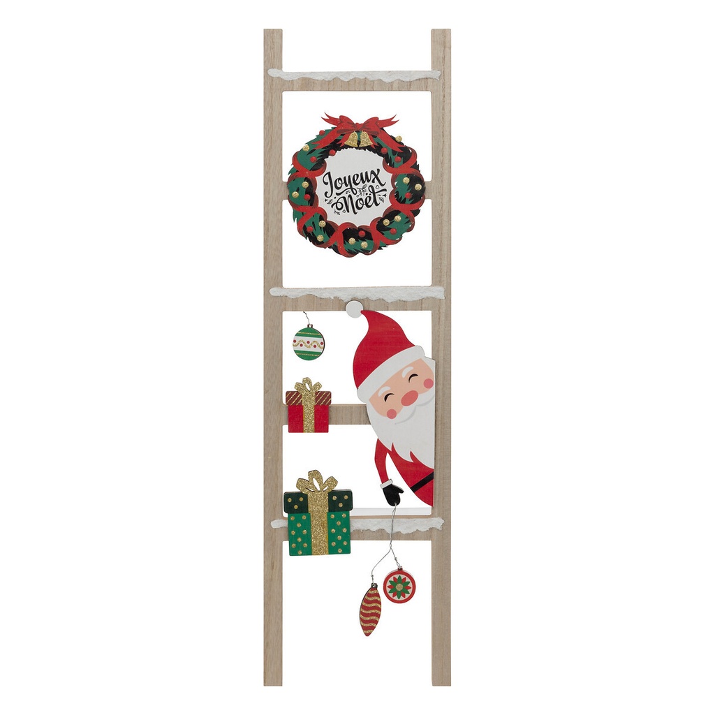 Pancarte bois echelle pere noel  65cm