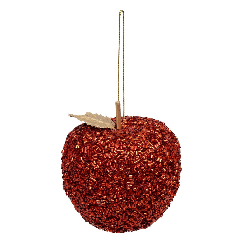 Suspension de noel plf pomme rouge 8,5cm