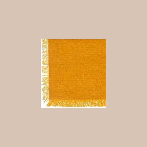 Nappe coton frange couleur moutarde150x250cm