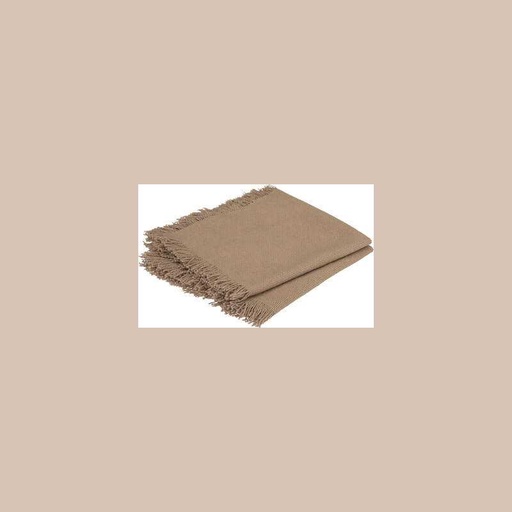 Serveitte de table à franges  lin 40x40 x2