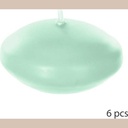 Bougie flottante  menthe x6