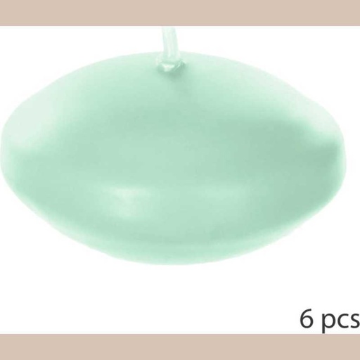 Bougie flottante  menthe x6
