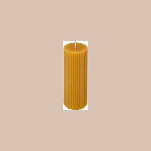 Bougie ronde demi jaune 5x14