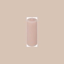 Bougie rond demi rose 5x14cm