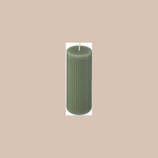 Bougie ronde demi verte 5x14