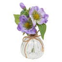 Compo vase verre nela violet h17