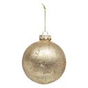 Boule de noel plast effet metal or 100mm