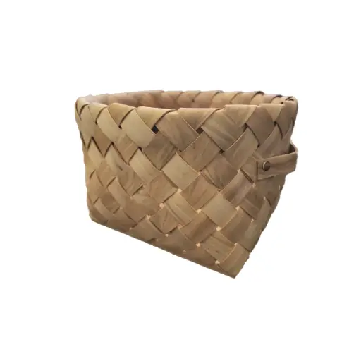 Corb. lamelles bois ovales - m (± 28x27.5 h18.5cm)