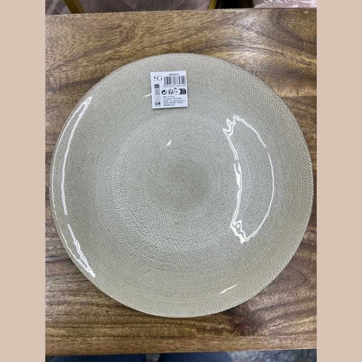 Assiette  plate aurore or d 28cm