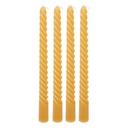 Bougie baton twist hugo jaune h25 x4