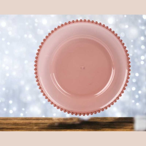 Assiette rose