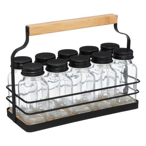 Rack epice x10 metal+bambou