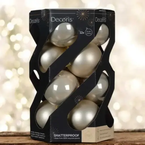 Boules incassable brillant- mat shiny x12