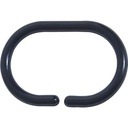 Set de 12 anneaux de douche pp - noir