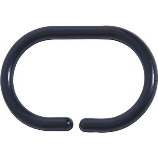 Set de 12 anneaux de douche pp - noir