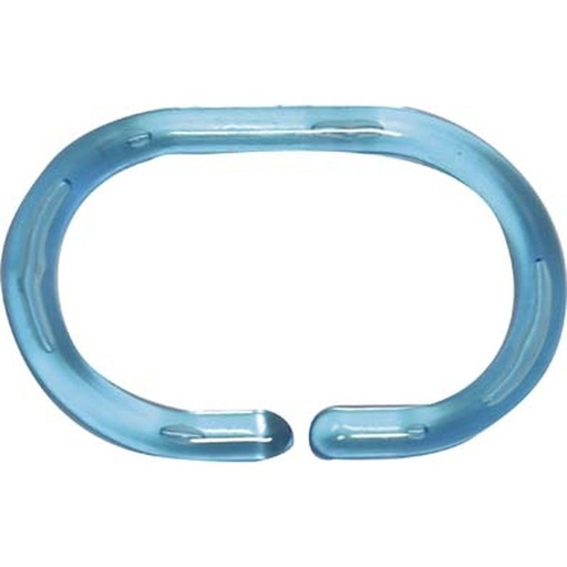 Set de 12 anneaux de douche ps - turquoise translucide