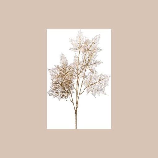 Fleurs sur tige polyesther paillette rose