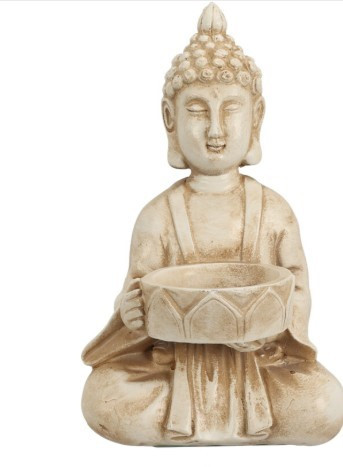 Porte-bougie bouddha bois