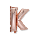 Ballon rose gold 36cm lettre k