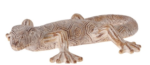 Grand lézard motif hexagone