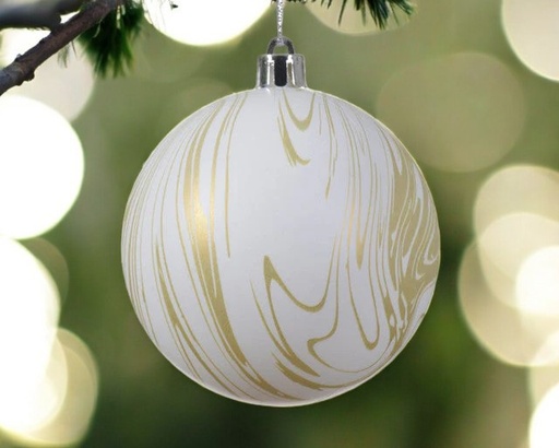 Boule de noël inc. nebuleuse  coul. blanc d hiver couleur(s)