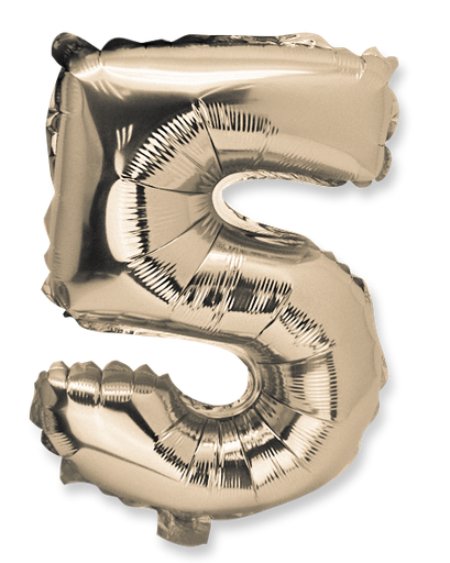  ballon metal or 36cm chiffre 5