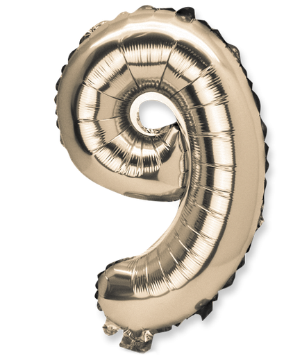  ballon metal or 36cm chiffre 9