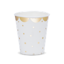 8 gobelets pois et festons dores