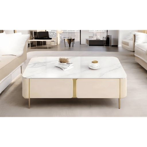 Table basse "carat" couleur champagne