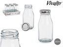 Bouteille verre mini couvercle argent 25