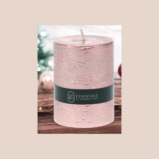 Bougie pilier 8cm rose gold