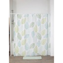 Rideau de douche peva 180x180 cm/12 anneaux blanc - garden party