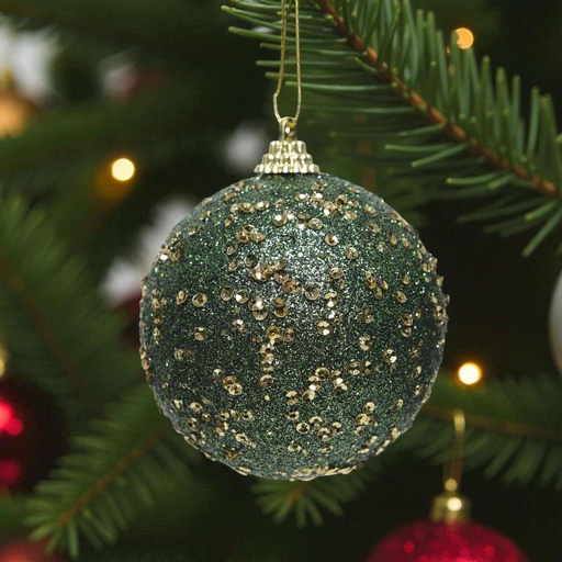 Boule mousse sequins, perles, paillettes