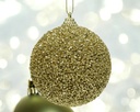 Boule mousse paillettes- pois blancs 
