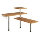 Etagere angle 3niv bam+inox