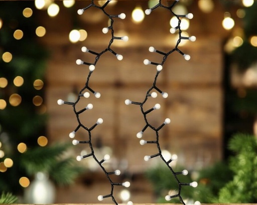 Guirlande led lampes cerise 8 fonctions effet clignotant extérieur  750 cm 