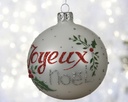 Boule verre mat "joyeux noel"