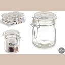 Pot verre rond fermeture hermetique 2