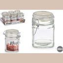 Pot verre carre fermeture hermetique