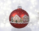 Boule verre mat maisons 
