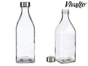 Bouteille verre carre bouchon acier 1l