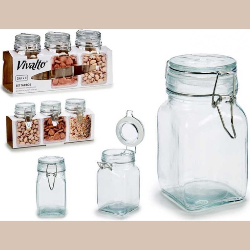 Set 3 pots couvercle hermetique 250 ml