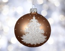 Boule verre mat sapin 