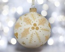 Boule verre mat houx 