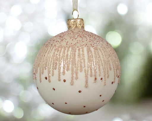 Boule verre email haut ballotine avec stalactites 