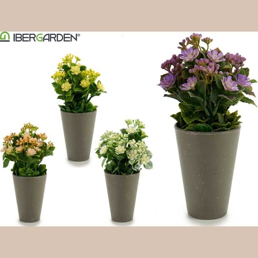 Pot de fleurs gris fleur petites boules