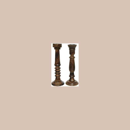 Bougeoir bois de manguier 46cm